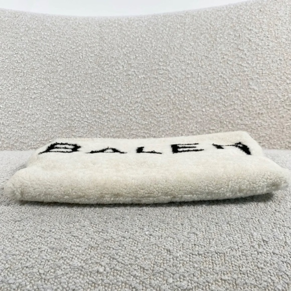 Authentic Pre-Owned Balenciaga Shearling Logo Pouch - Picture 10 of 16